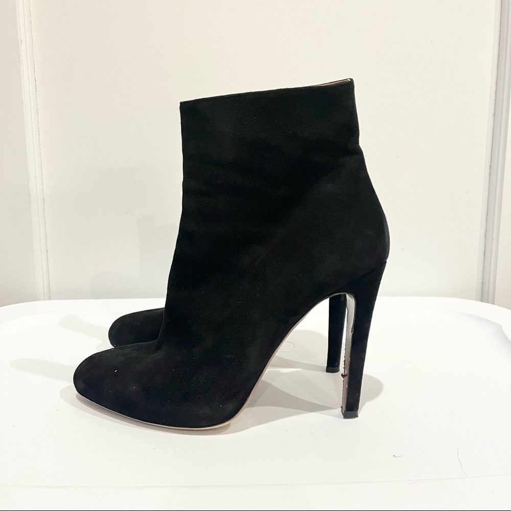 Ralph Lauren Purple Label Black Suede Ankle Bootie 10